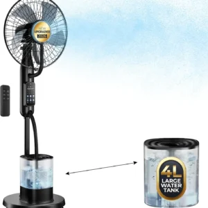 Misting Standing Floor Fan with Remote